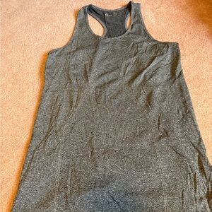 Gray Performance Tank Top with Wide Straps
